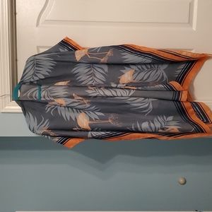 Flamingo print kimono